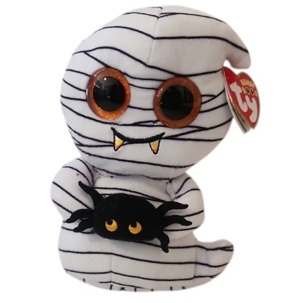NWT - "Ooooky" Ty Beanie Boo - Mummy Ghost with Spider